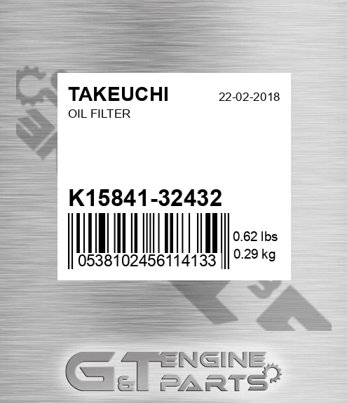 K15841-32432 Oil Filter