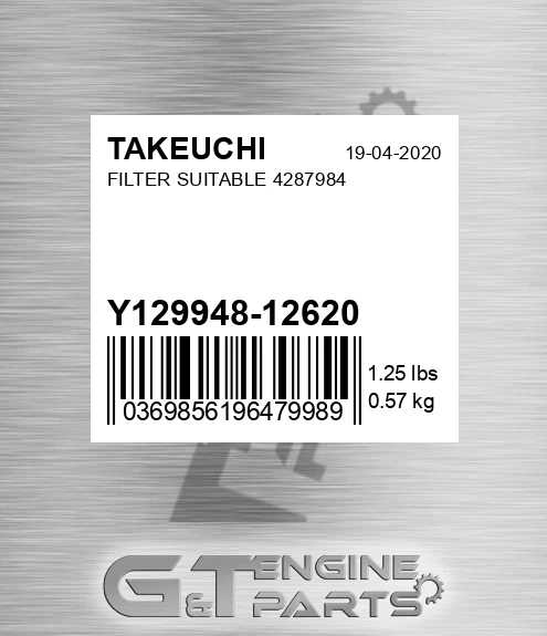 Y129948-12620 Filter Suitable 4287984