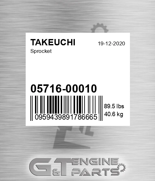 05716-00010 Sprocket