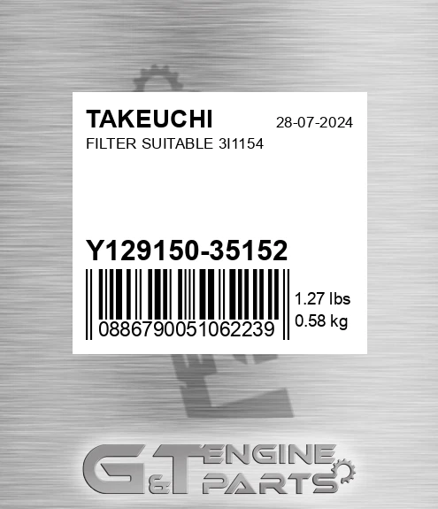 Y129150-35152 Filter Suitable 3i1154