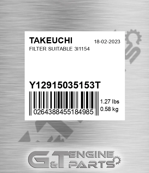 Y12915035153T Filter Suitable 3i1154