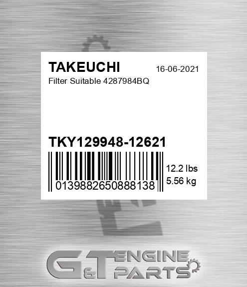 TKY12994812621 Filter Suitable 4287984bq for TAKEUCHI