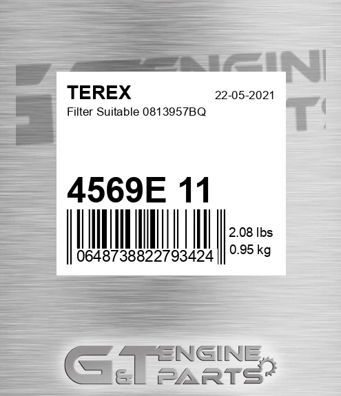 4569E+11 Filter Suitable 0813957bq