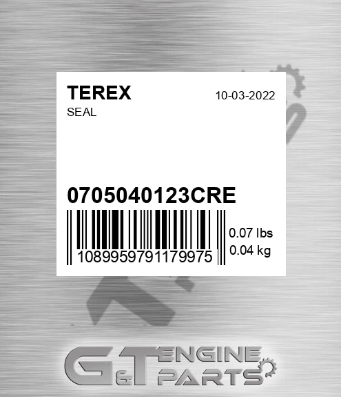 0705040123CRE Seal for TEREX