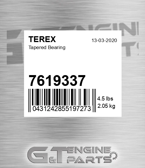 7619337 TEREX Tapered Bearing