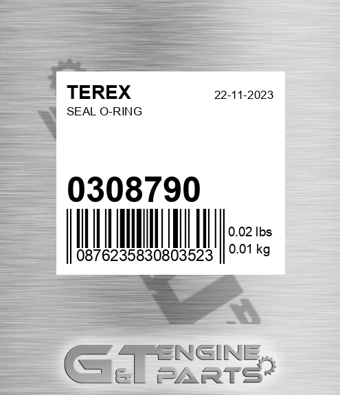 0308790 TEREX Seal O-ring
