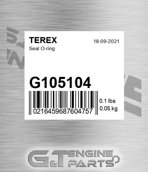G105104 Seal O-ring