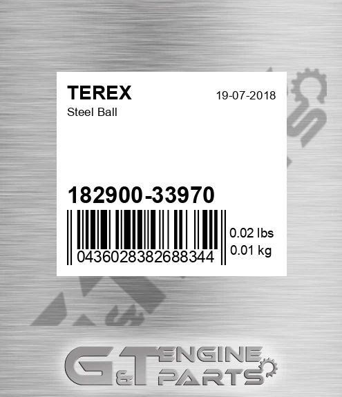 182900-33970 Steel Ball