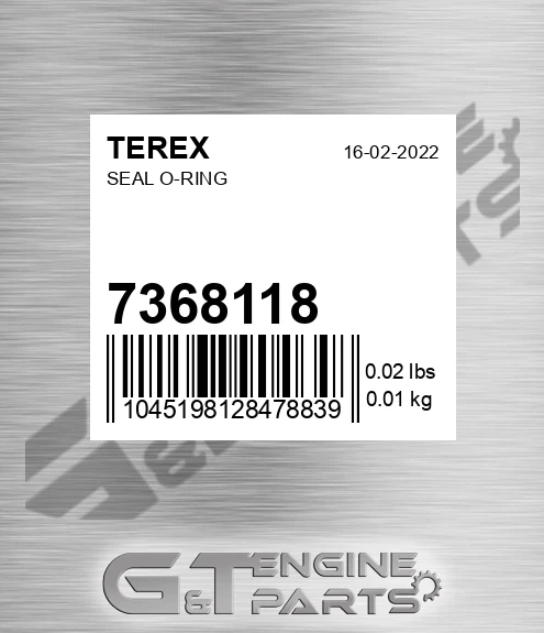 7368118 Seal O-ring