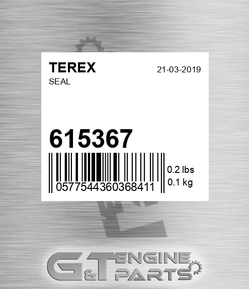 615367 TEREX Seal
