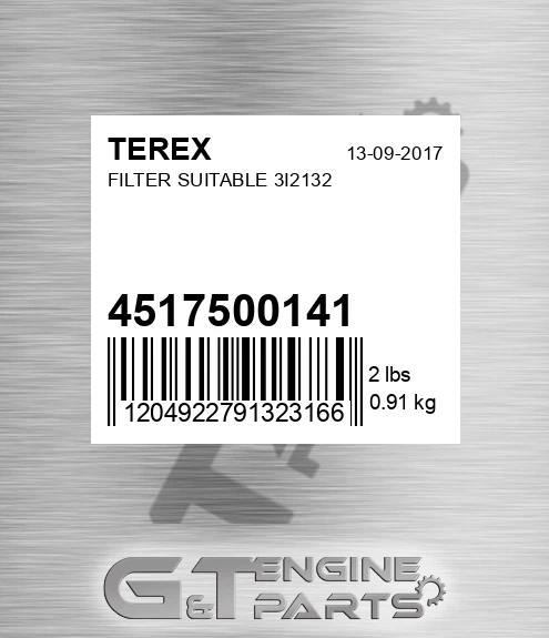 4517500141 Filter Suitable 3i2132 for TEREX