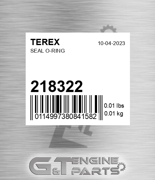 218322 Seal O-ring