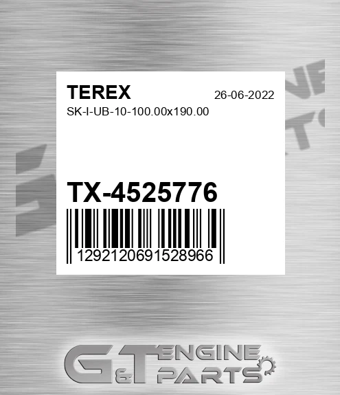 TX-4525776 TEREX Sk-i-ub-10-100.00x190.00