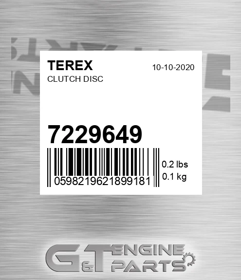 7229649 Clutch Disc for TEREX