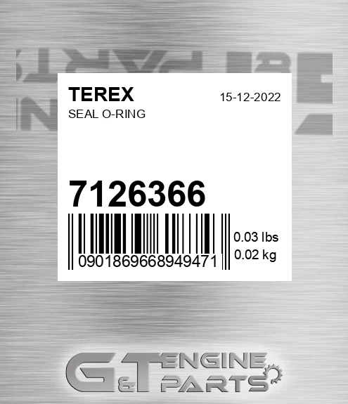 7126366 Seal O-ring for TEREX