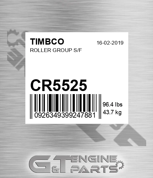 CR5525 Roller Group S/f