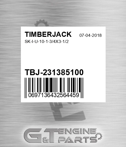 TBJ-231385100 Sk-i-u-10-1-3/4x3-1/2
