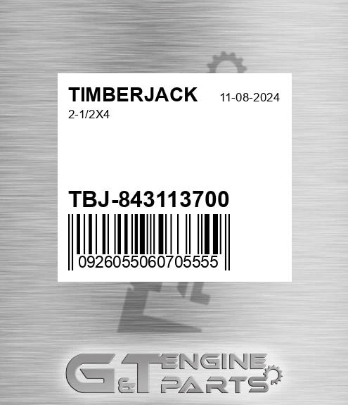 TBJ-843113700 2-1/2x4