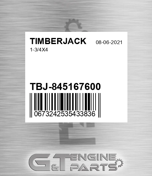 TBJ-845167600 1-3/4x4