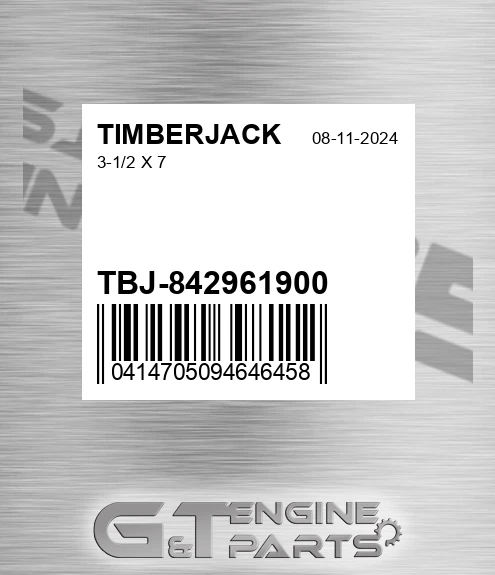 TBJ-842961900 3-1/2 X 7