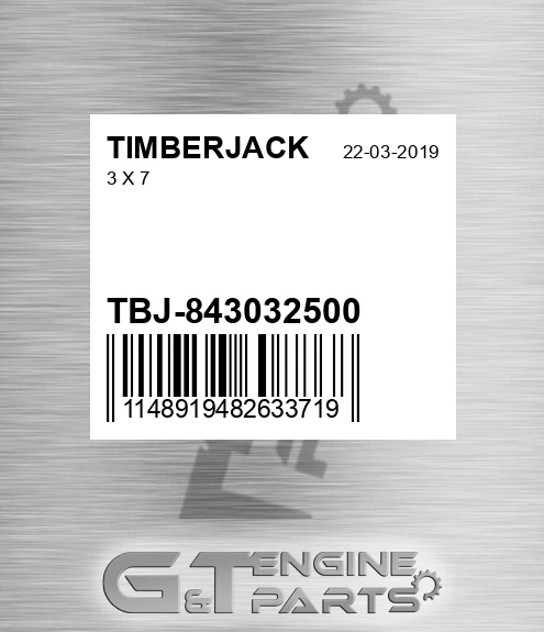 TBJ-843032500 3 X 7