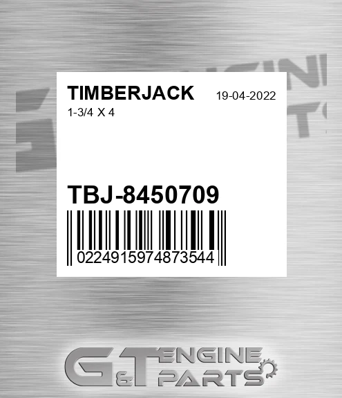 TBJ-8450709 1-3/4 X 4