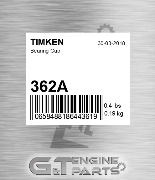 362A TIMKEN Bearing Cup