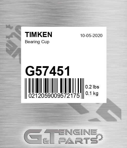 G57451 TIMKEN Bearing Cup