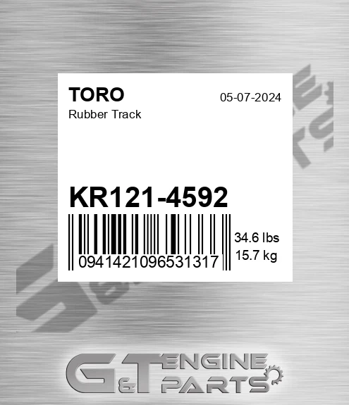 KR121-4592 Rubber Track