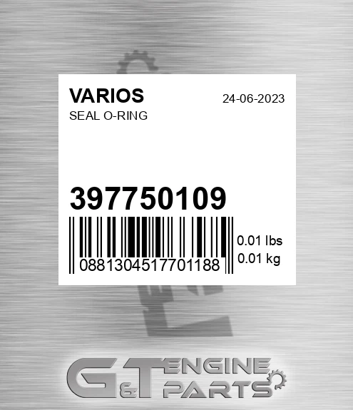 397750109 Seal O-ring for VARIOS
