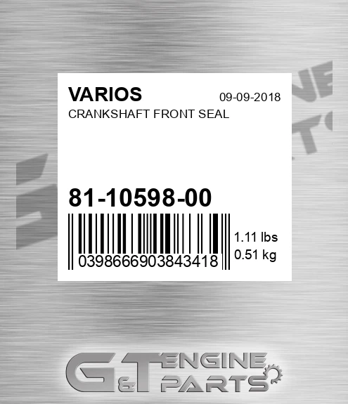 81-10598-00 Crankshaft Front Seal