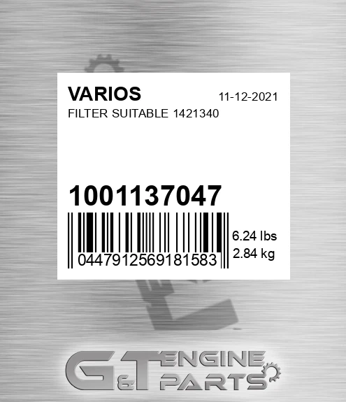 1001137047 Filter Suitable 1421340