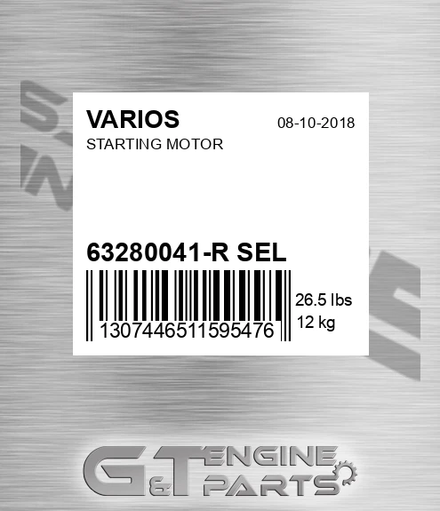 63280041-R+SEL Starting Motor