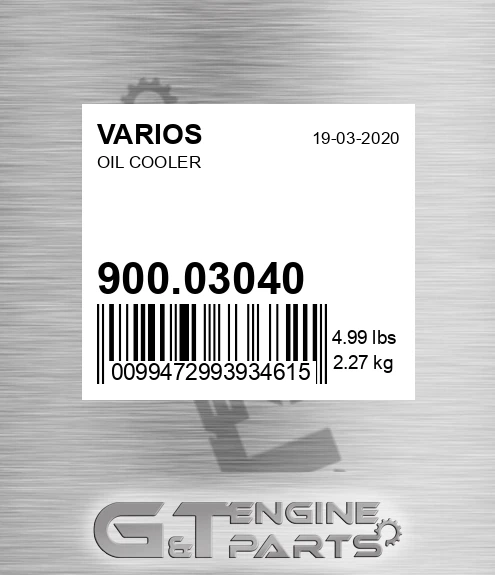 900.03040 Oil Cooler