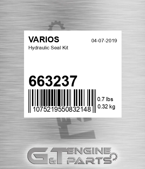 663237 Hydraulic Seal Kit