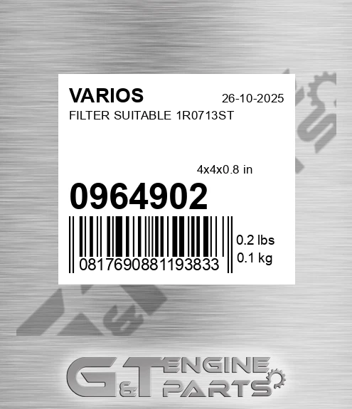 096.4902 Filter Suitable 1r0713st