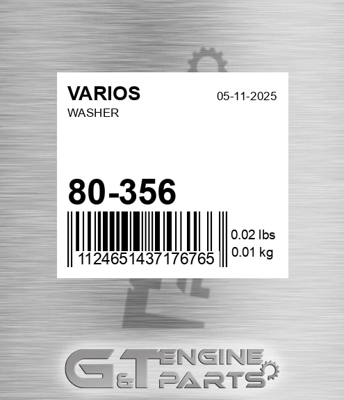 80-356 Washer