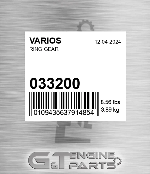 033.200 VARIOS Ring Gear