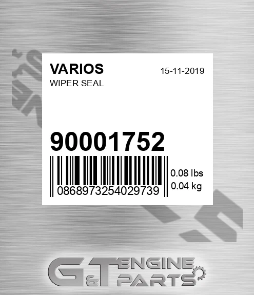 900.01752 Wiper Seal for VARIOS