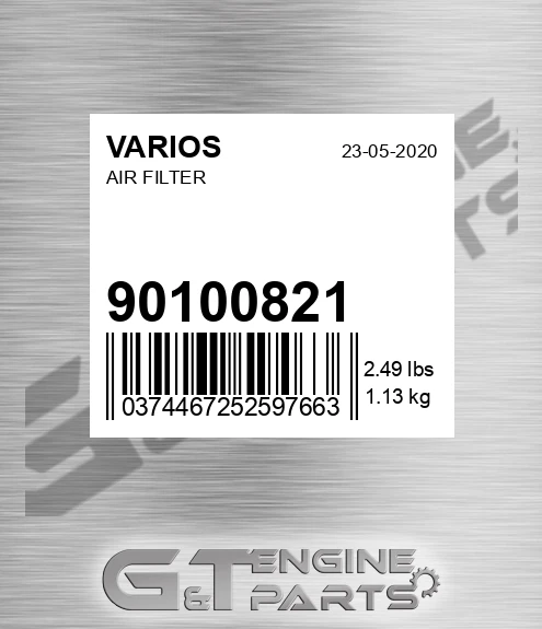 901.00821 Air Filter for VARIOS