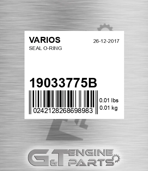 19033775B Seal O-ring