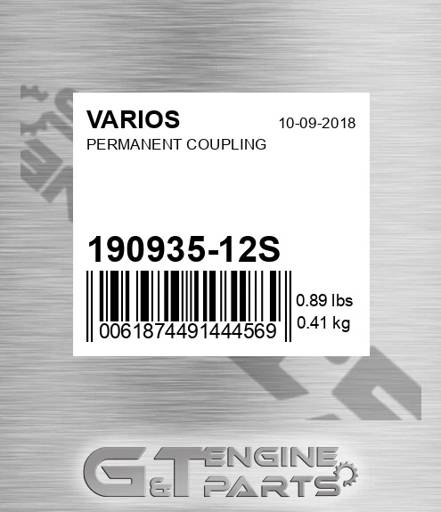 190935-12S Permanent Coupling