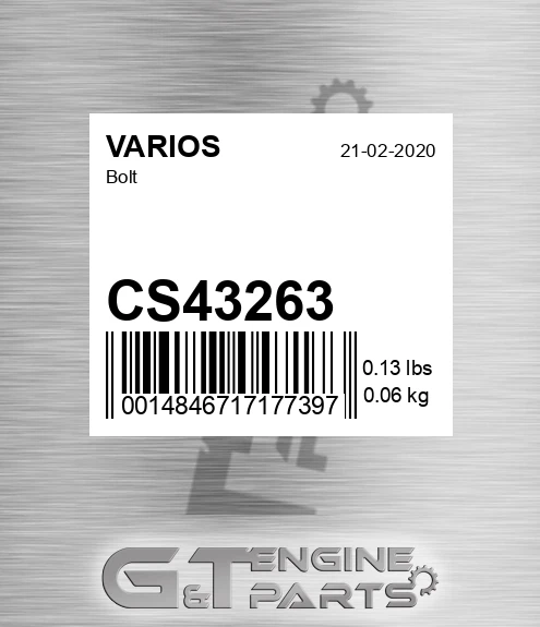 CS43263 Bolt