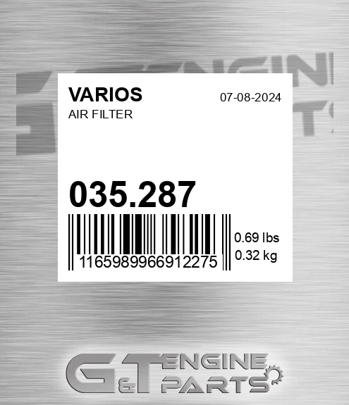 035.287 Air Filter