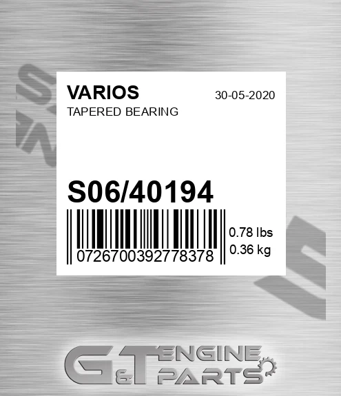 S06/40194 Tapered Bearing