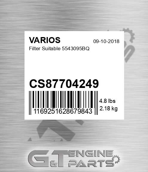 CS87704249 Filter Suitable 5543095bq