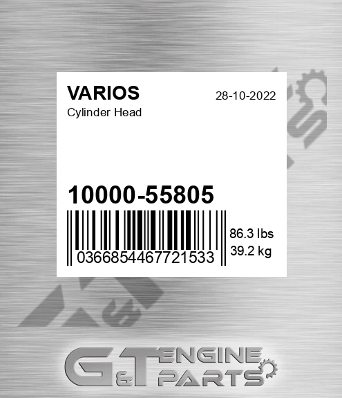 10000-55805 Cylinder Head for VARIOS
