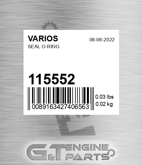 115.552 Seal O-ring