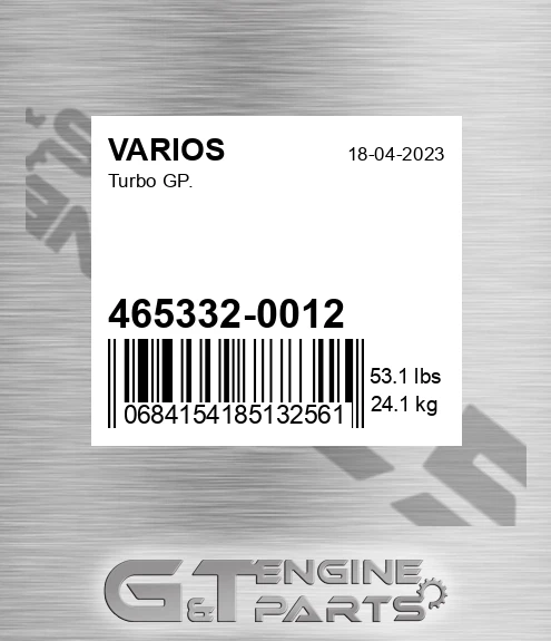 465332-0012 Turbo Gp.