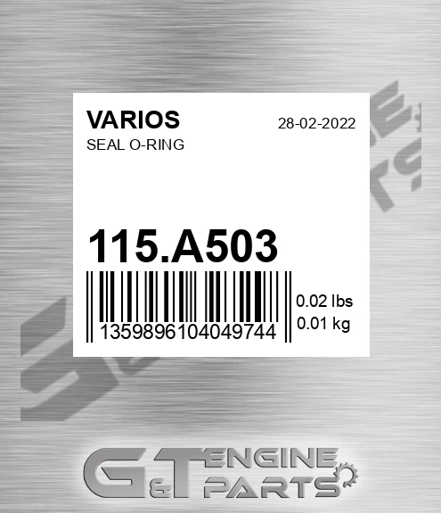 115.A503 Seal O-ring